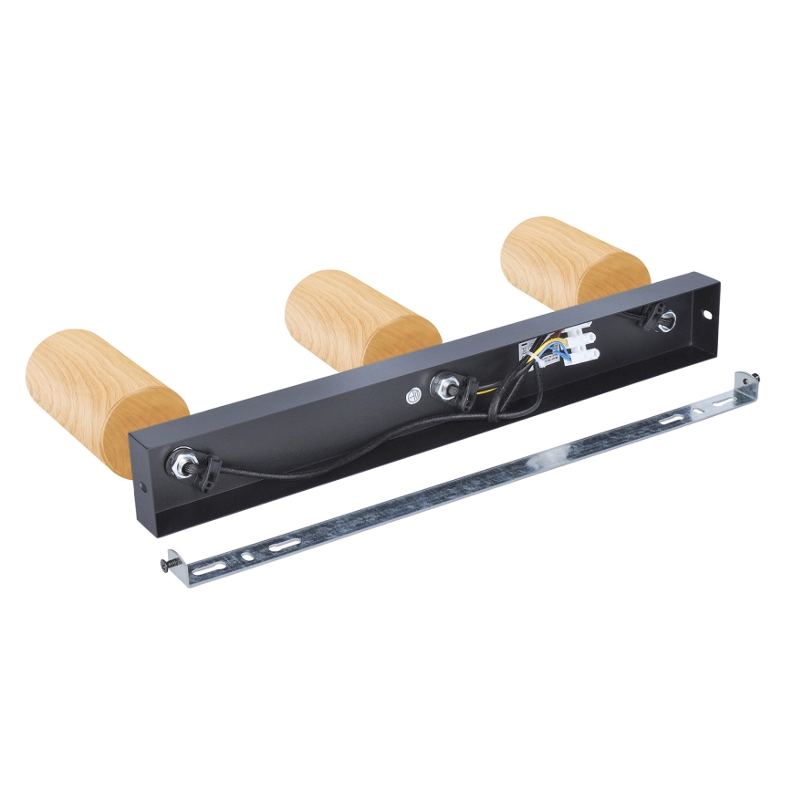 Brilagi - Reflektor SELE 3xGU10/30W/230V črna/hrastov dekor