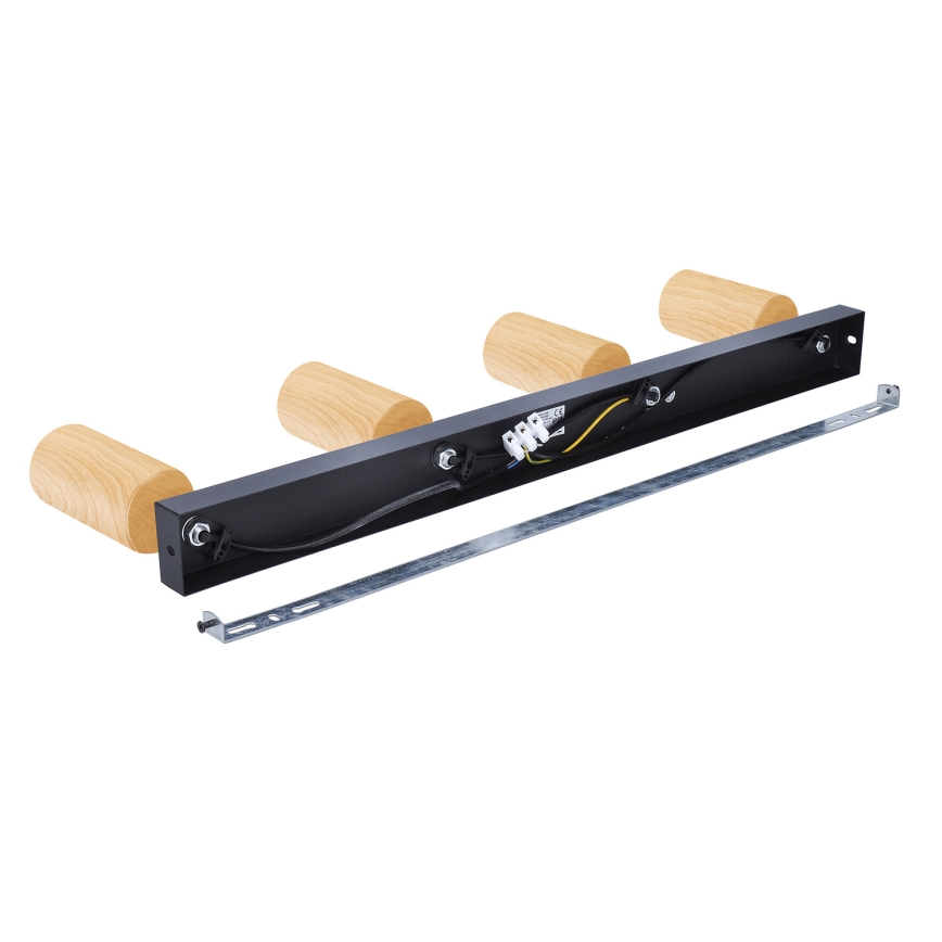 Brilagi - Reflektor SELE 4xGU10/30W/230V črna/hrastov dekor