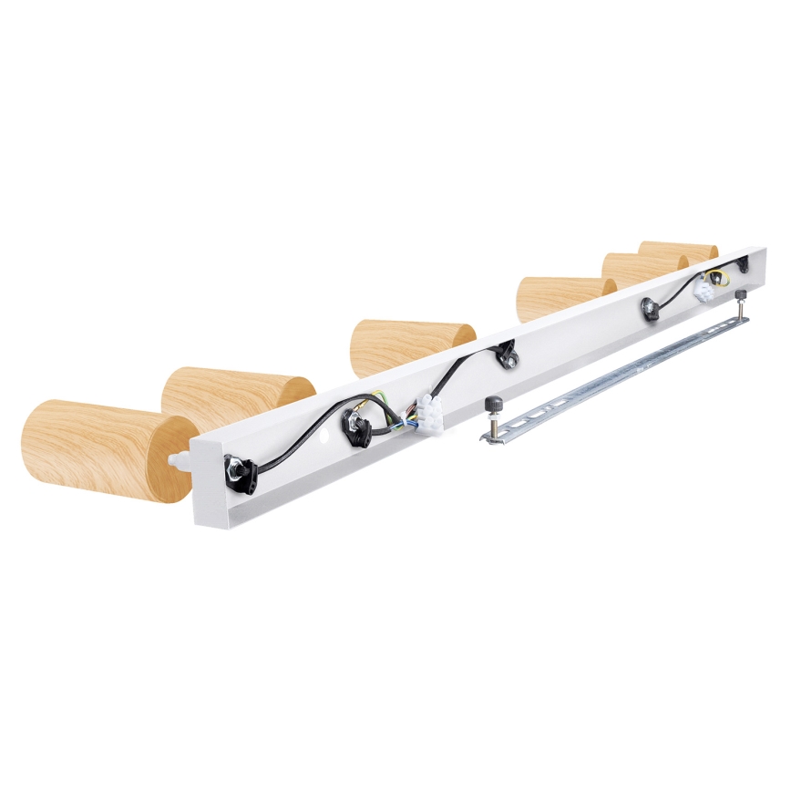 Brilagi - Reflektor SELE 6xGU10/30W/230V bela/hrastov dekor
