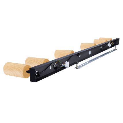 Brilagi - Reflektor SELE 6xGU10/30W/230V črna/hrastov dekor