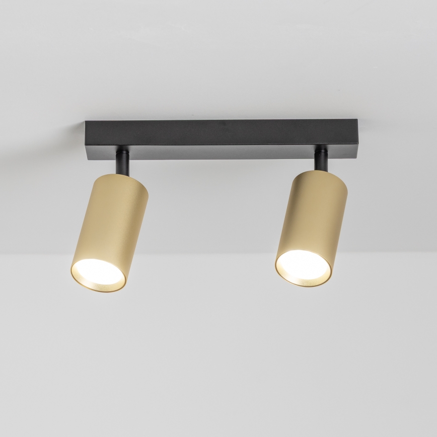 Brilagi - Reflektor SELE GOLDEN 2xGU10/30W/230V črna/zlata