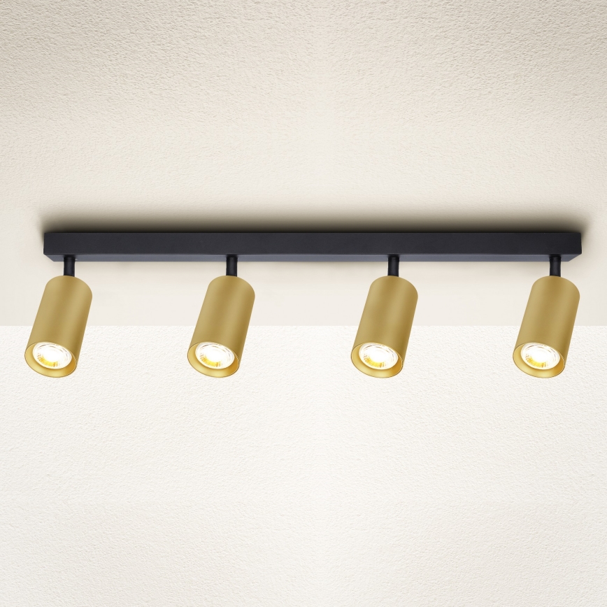 Brilagi - Reflektor SELE GOLDEN 4xGU10/30W/230V črna/zlata