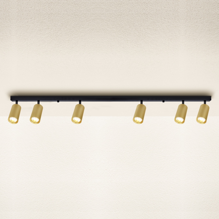 Brilagi - Reflektor SELE GOLDEN 6xGU10/30W/230V črna/zlata