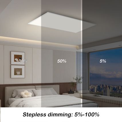 Brilagi - LED zatemnjevalno stropno svetilo SLIMFRAME LED/80W/230V 120x60 cm 3000-6000K bela + daljinski upravljalnik