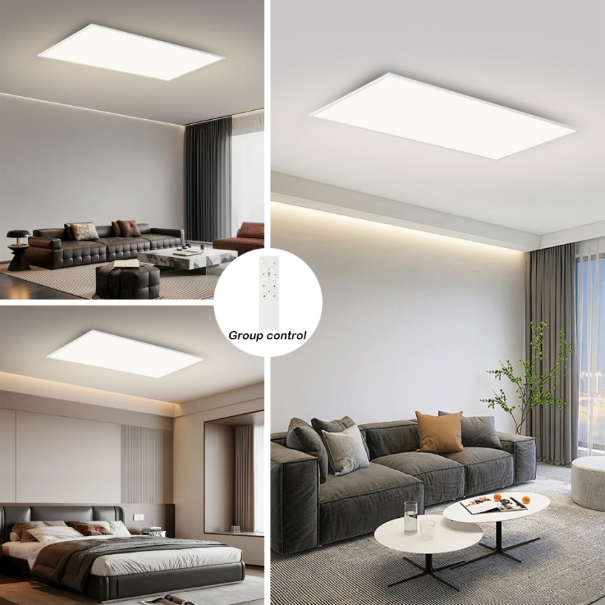 Brilagi - LED zatemnjevalno stropno svetilo SLIMFRAME LED/80W/230V 120x60 cm 3000-6000K bela + daljinski upravljalnik