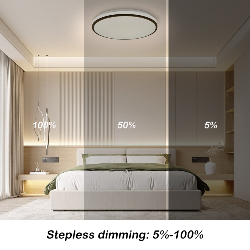 Brilagi - Zatemnljivo stropno svetilo SMART LED/24W/230V premer 38 cm 3000-6000K Wi-Fi Tuya Beacon + daljinski upravljalnik
