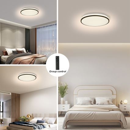 Brilagi - Zatemnljivo stropno svetilo SMART LED/24W/230V premer 38 cm 3000-6000K Wi-Fi Tuya Beacon + daljinski upravljalnik