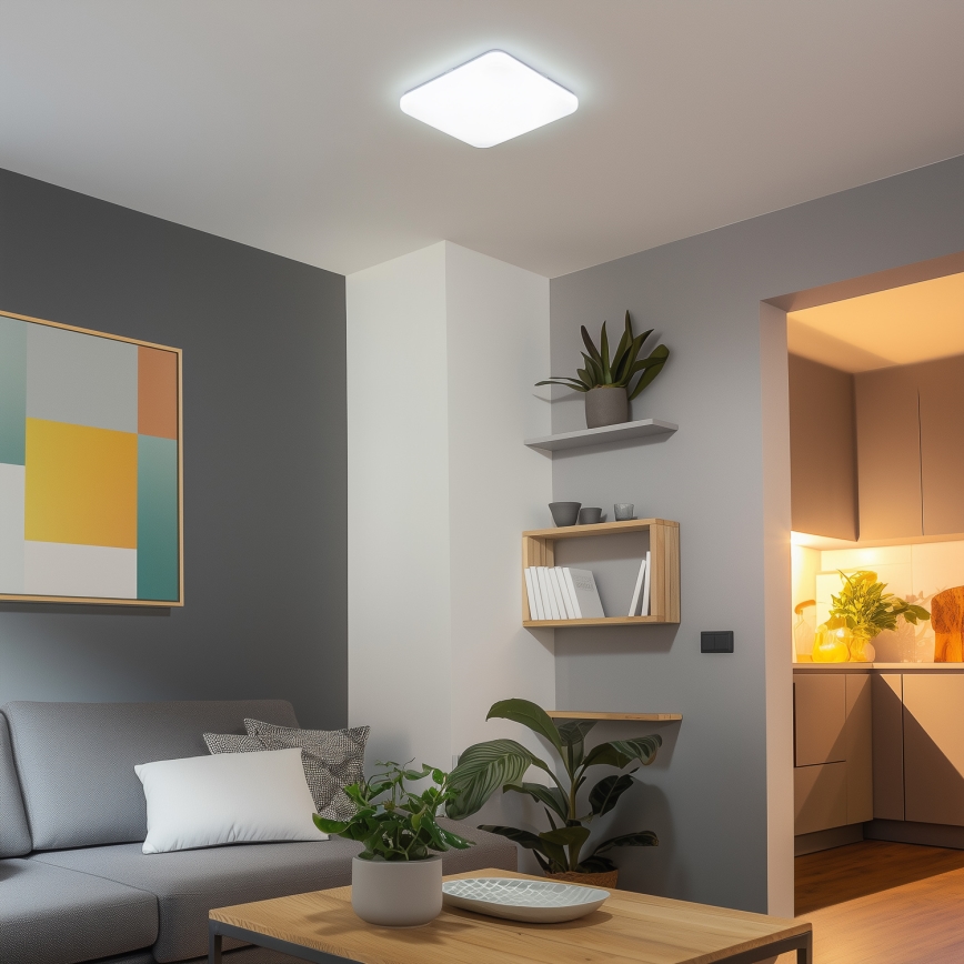 Brilagi - LED zatemnjivo stropno svetilo SMART LED/24W/230V 43x43 cm 3000-6000K Wi-Fi Tuya Beacon + daljinski upravljalnik