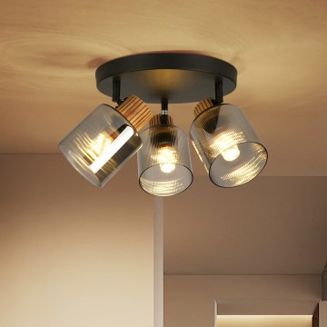 Brilagi - Smerna svetilka HYGGE 3xE14/15W/230V črna/zadimljena