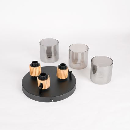 Brilagi - Smerna svetilka HYGGE 3xE14/15W/230V črna/zadimljena