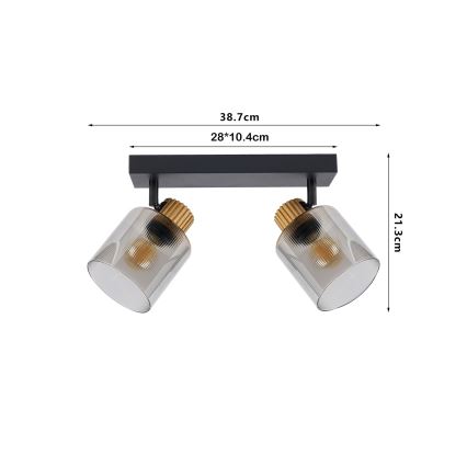 Brilagi - Smerna svetilka HYGGE 3xE14/15W/230V črna/zadimljena