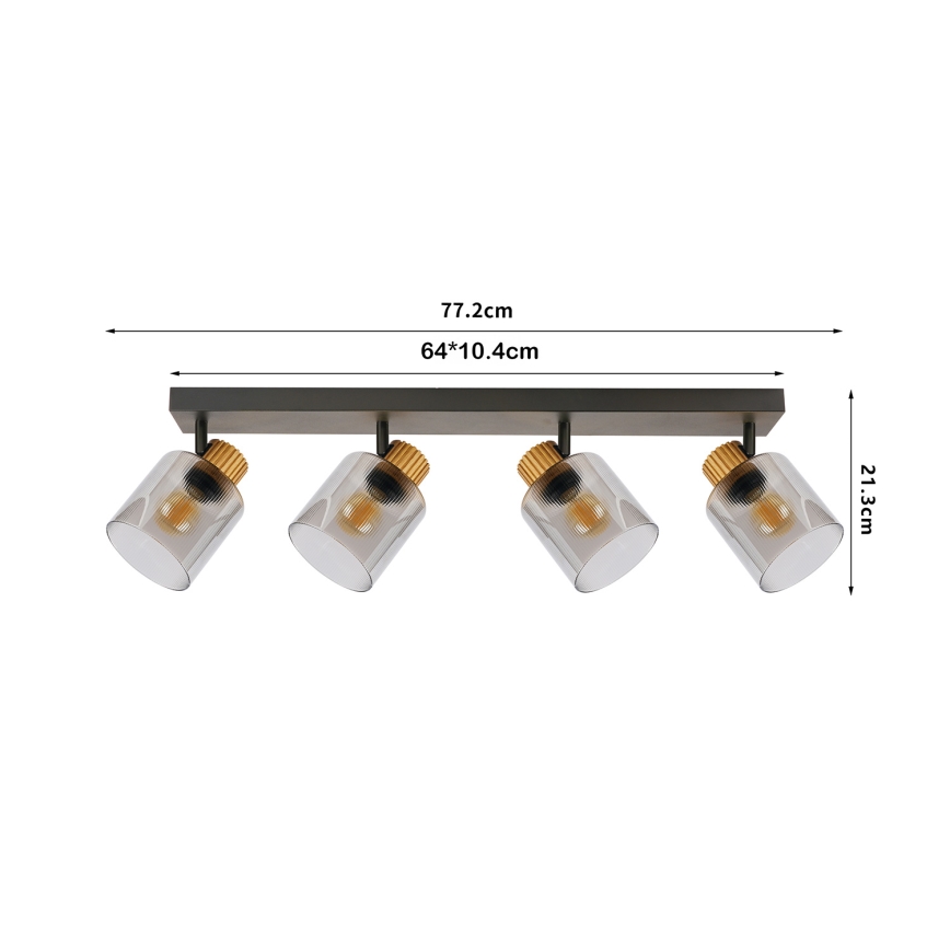 Brilagi - Smerna svetilka HYGGE 3xE14/15W/230V črna/zadimljena