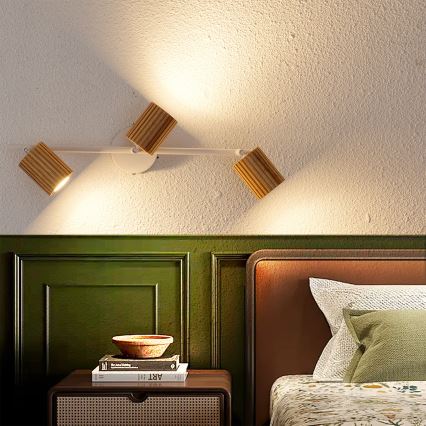Brilagi - Smerna svetilka MODERN WOOD 3xGU10/8W/230V les/bela
