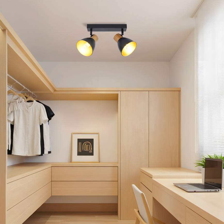 Brilagi - Smerna svetilka ODENSE 2xE14/10W/230V les/črna