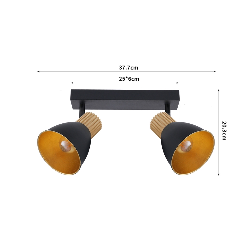 Brilagi - Smerna svetilka ODENSE 2xE14/10W/230V les/črna
