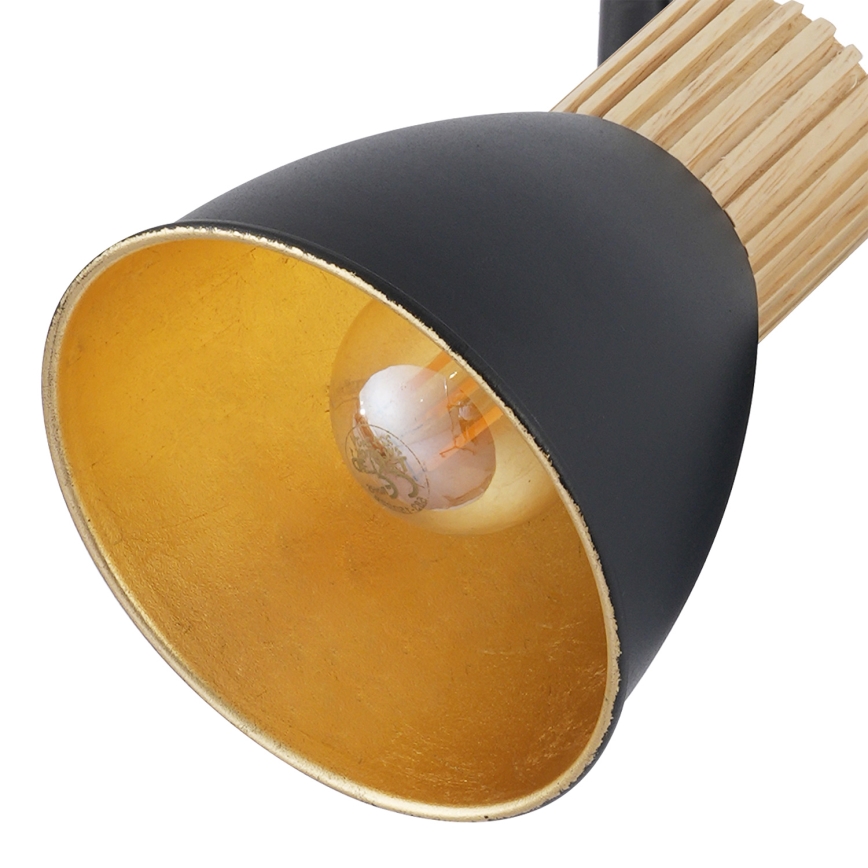 Brilagi - Smerna svetilka ODENSE 3xE14/10W/230V iz lesa kaučukovca/črna