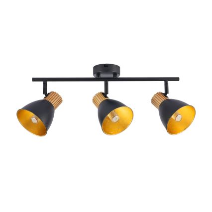 Brilagi - Smerna svetilka ODENSE 3xE14/10W/230V kavčukov les/črna