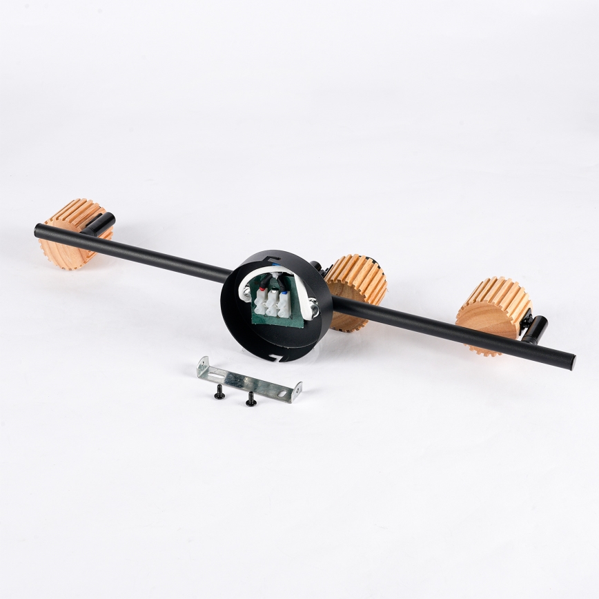 Brilagi - Smerna svetilka ODENSE 3xE14/10W/230V kavčukov les/črna