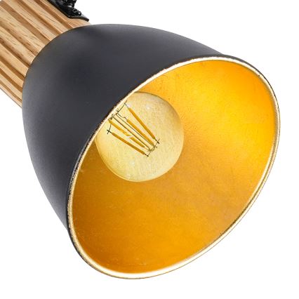 Brilagi - smerna svetilka ODENSE 4xE14/10W/230V les/črna