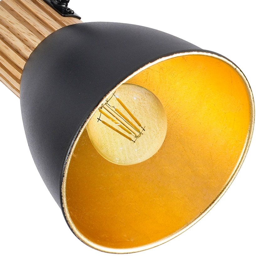 Brilagi - smerna svetilka ODENSE 4xE14/10W/230V les/črna