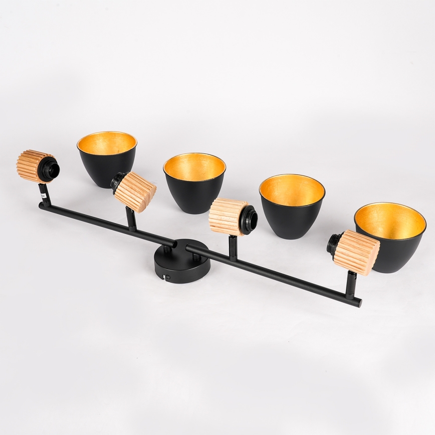 Brilagi - smerna svetilka ODENSE 4xE14/10W/230V les/črna