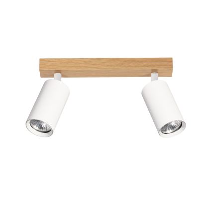 Brilagi - Smerna svetilka SELE 2xGU10/30W/230V bela/dekor hrasta