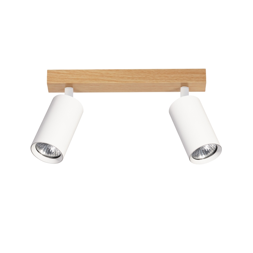 Brilagi - Smerna svetilka SELE 2xGU10/30W/230V bela/dekor hrasta