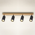 Brilagi - Smerna svetilka SELE 4xGU10/30W/230V črna s hrastovim dekorjem