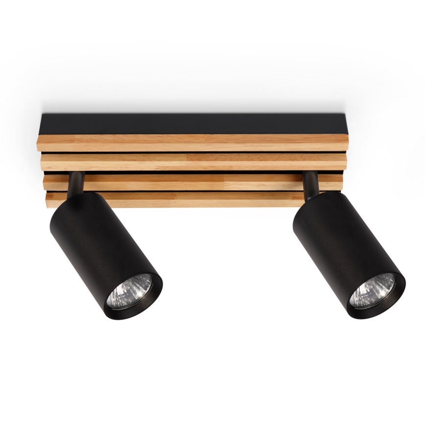 Brilagi - Smerna svetilka SELE WOOD 2xGU10/30W/230V črna/les