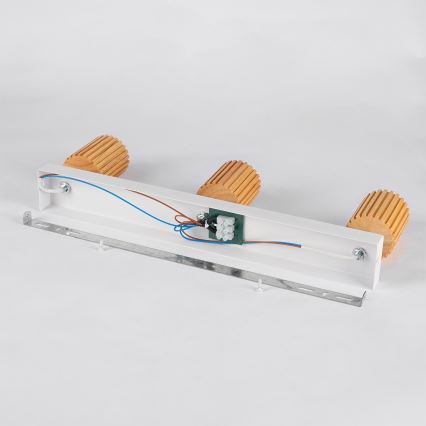 Brilagi - Smerno svetilo MODERN WOOD 3xGU10/8W/230V kavčukovec/bela