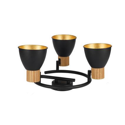 Brilagi - Smerno svetilo ODENSE 3xE14/10W/230V leseno/črno