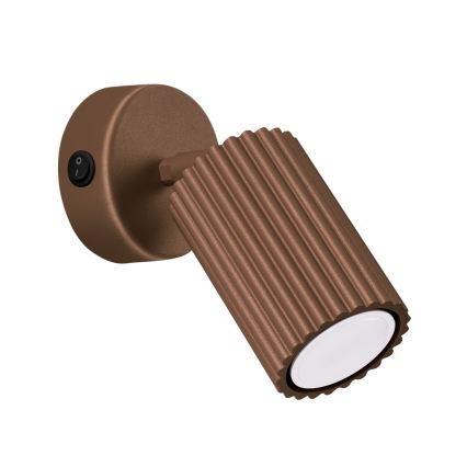 Brilagi - Stenska reflektorska svetilka CRESTO 1xGU10/10W/230V rjava