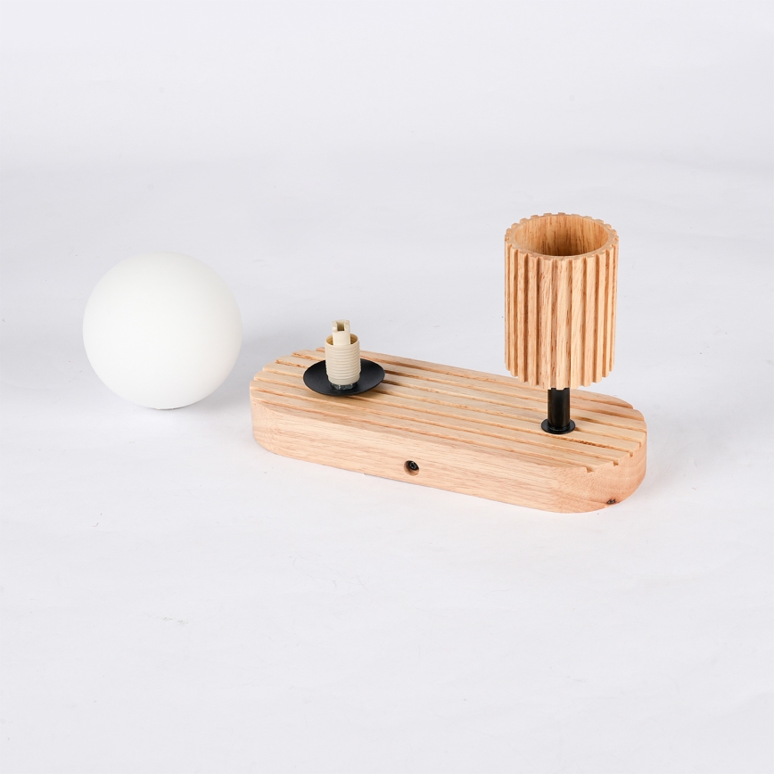 Brilagi - Stensko točkovno svetilo MODERN WOOD 1xG9/5W/230V + 1xGU10/8W, leseno