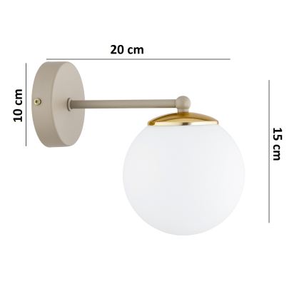 Brilagi - Stenska svetilka 1xE27/60W/230V bežna/zlata