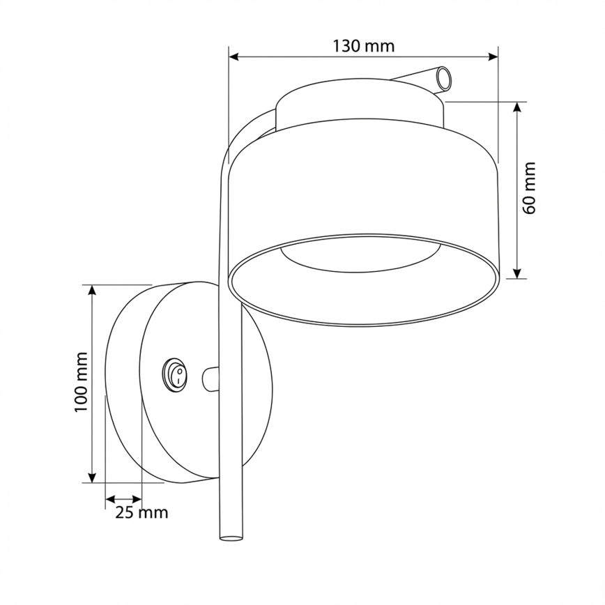 Brilagi - Stenska svetilka AURA LUX 1xGX53/30W/230V črna/dimna
