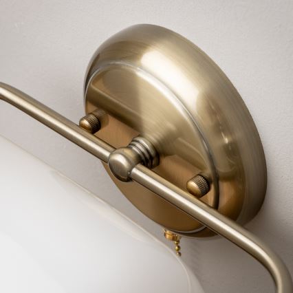 Brilagi - Stenska svetilka BANK OFFICE 1xE27/60W/230V medenina/bela