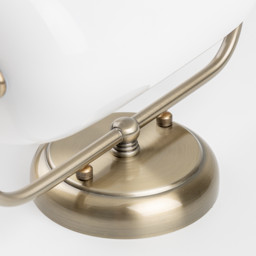 Brilagi - Stenska svetilka BANK OFFICE 1xE27/60W/230V medenina/bela