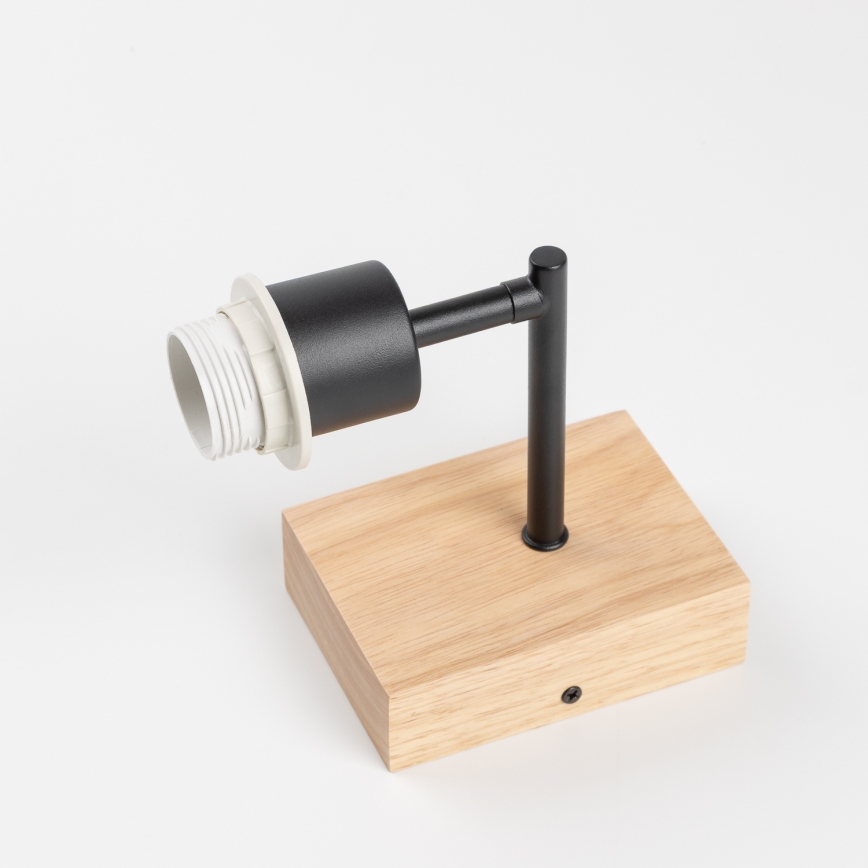 Brilagi - Otroška stenska svetilka BOBO WOOD 1xE27/25W/230V hrast/črna/bela/rožnata/baletke