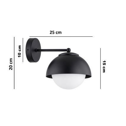 BRILAGI - Stenska svetilka COSMO 1xE27/60W/230V črna