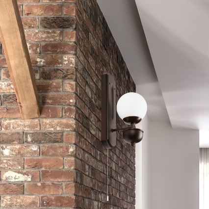 Brilagi - Stenska svetilka COTTAGE 1xG9/40W/230V bukev/bela