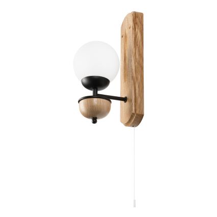 Brilagi - Stenska svetilka COTTAGE 1xG9/40W/230V hrast/bela