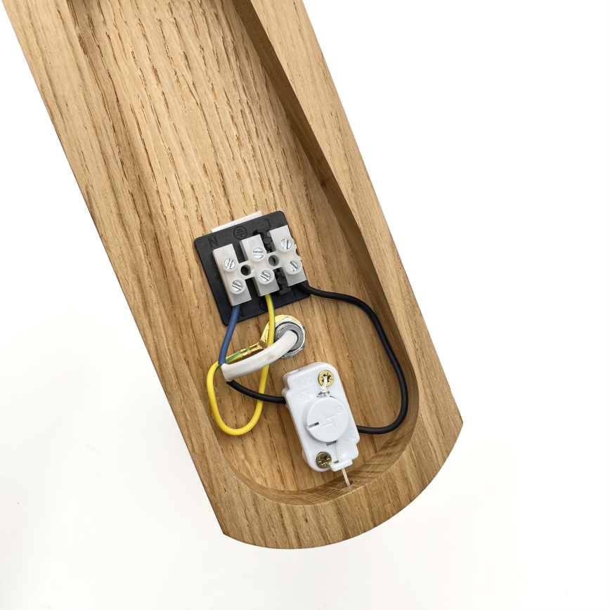 Brilagi - Stenska svetilka COTTAGE 1xG9/40W/230V hrast/bela