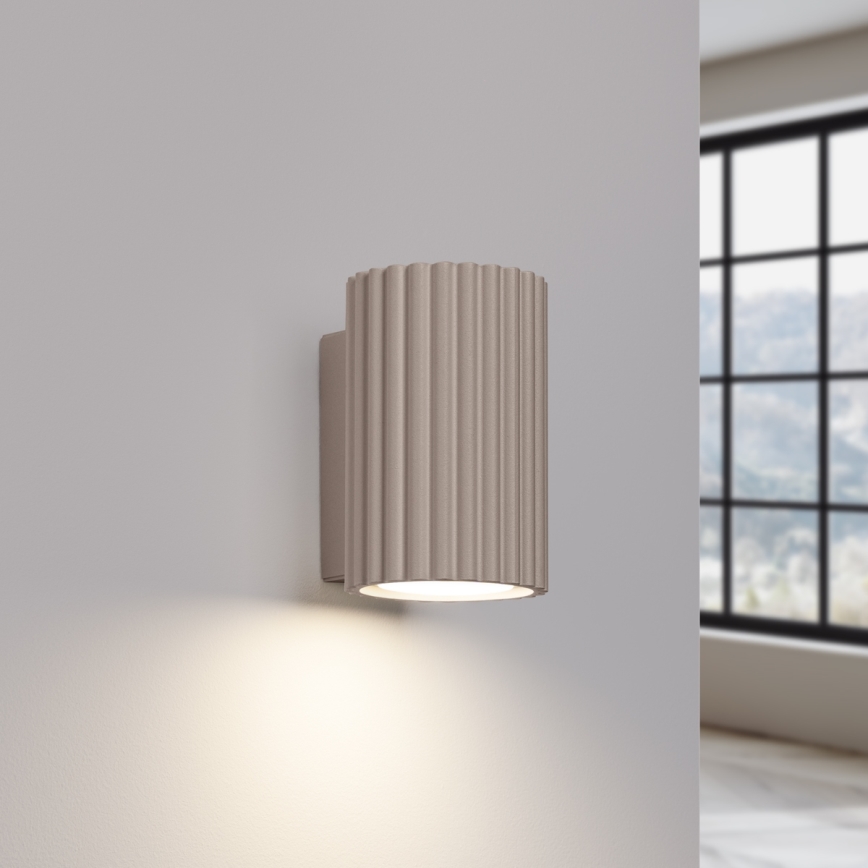 Brilagi - Stenska svetilka CRESTO 2xGU10/10W/230V 10 cm taupe