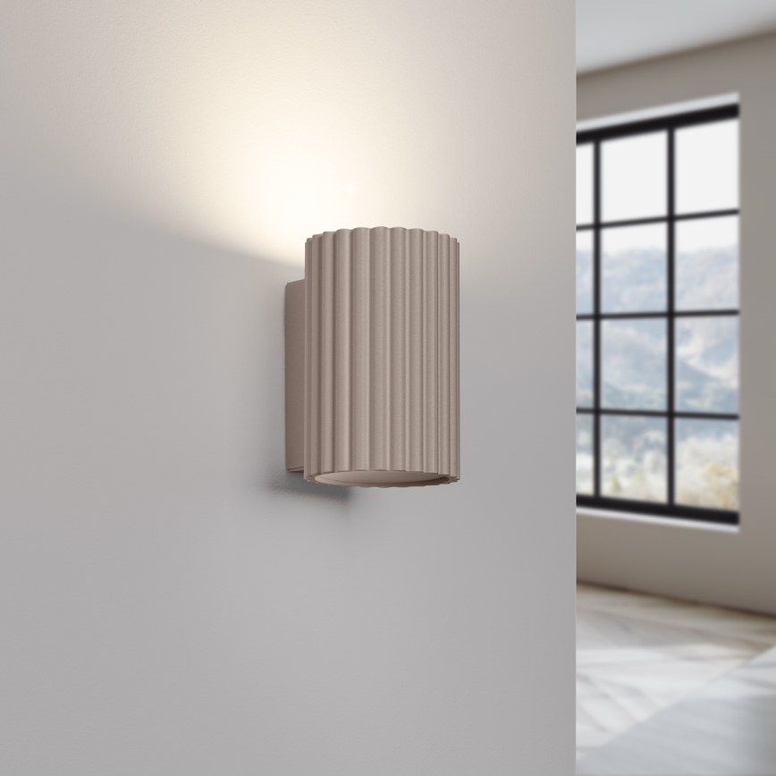 Brilagi - Stenska svetilka CRESTO 2xGU10/10W/230V 10 cm taupe