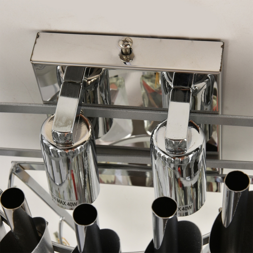 Brilagi - Stenska svetilka ECLIPSE 2xE14/10W/230V srebrna