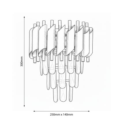 Brilagi - Stenska svetilka ECLIPSE 2xE14/10W/230V srebrna