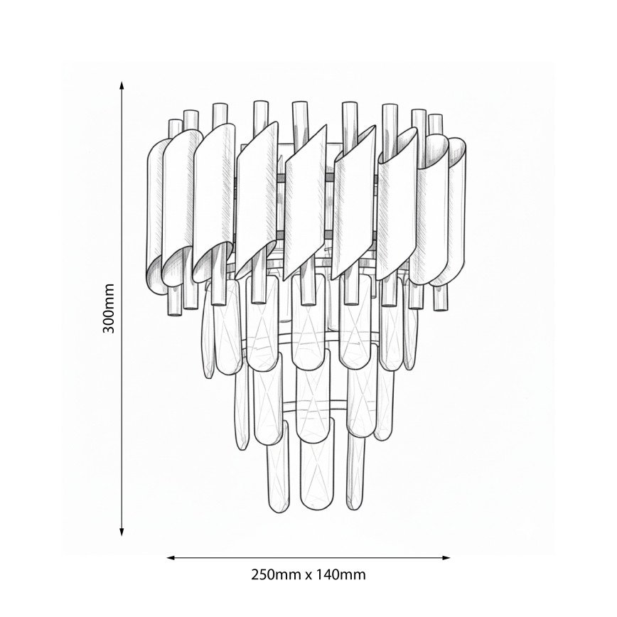 Brilagi - Stenska svetilka ECLIPSE 2xE14/10W/230V zlata