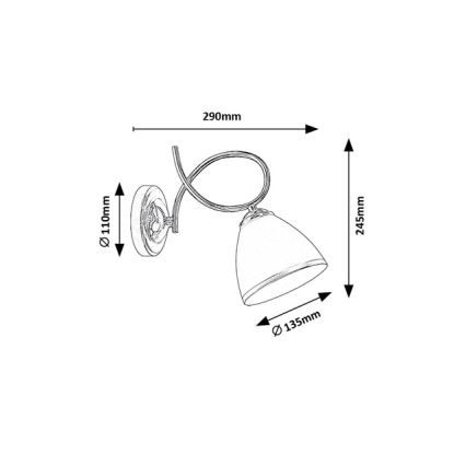 Brilagi - Stenska svetilka FRED 1xE27/60W/230V, krom visokega sijaja
