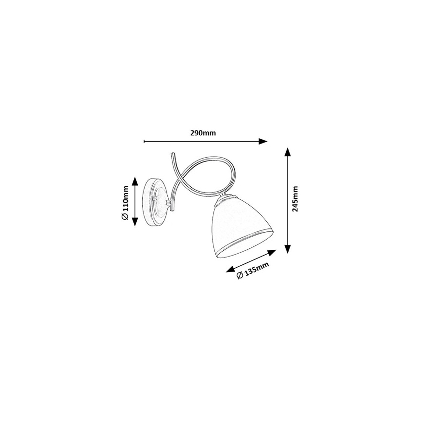 Brilagi - Stenska svetilka FRED 1xE27/60W/230V zlata