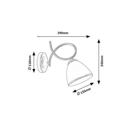 Brilagi - Stenska svetilka FRED 1xE27/60W/230V zlata